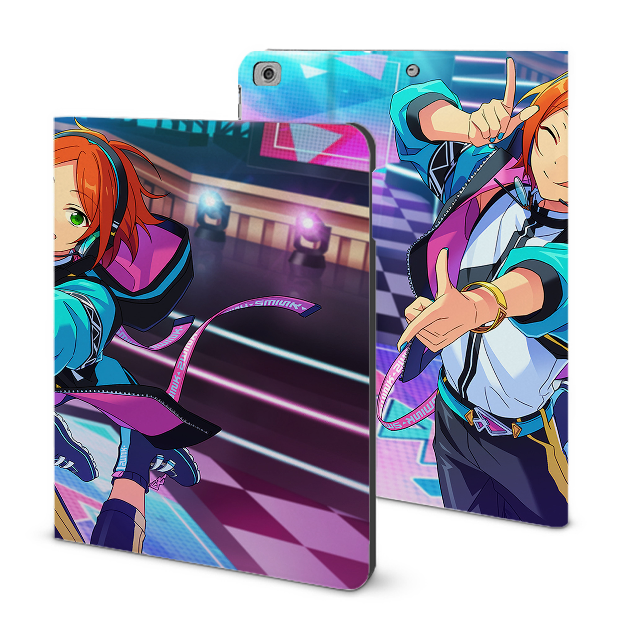 （画像用） あんさんぶるスターズ! Ensemble Stars IPad ケース ブック型 PUレザー TPU 耐衝撃 軽量 薄型 ペン収納なし 全面保護 IPad 各モデル対応